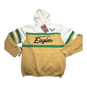 Mitchell and Ness Philadelphia Eagles Boys CREAM Head Coach Hoodie - 133404469,
